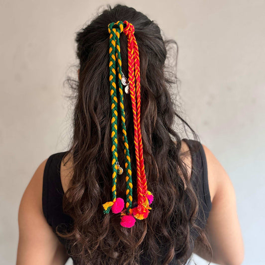 Festive Braided Tassle Hairtie