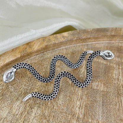 Boho Snake Earrings( Silver)