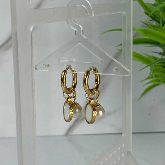 Detachable Round Pearlie Hoops