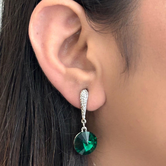 Dewdrop Emerald Clip-On Earring