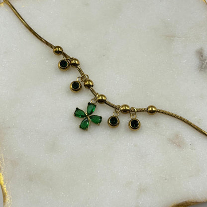 Emerald Muse Charm Chain Bracelet