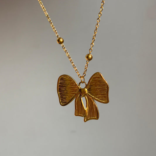 Big Bow Ribbon Necklace