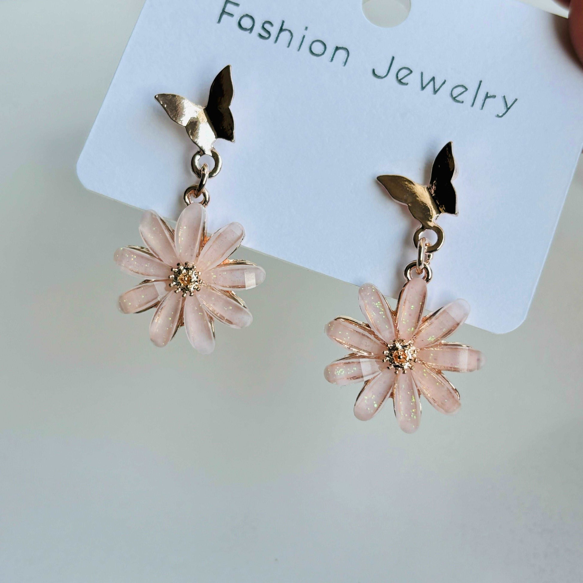 Butterfly Daisy Earrings