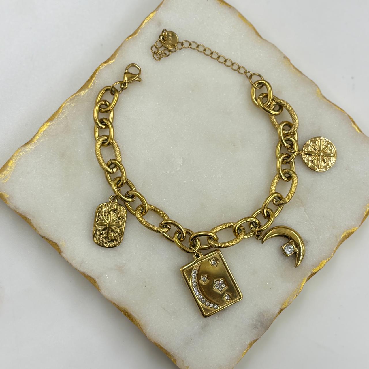 Cosmic Chunky Charm Bracelet