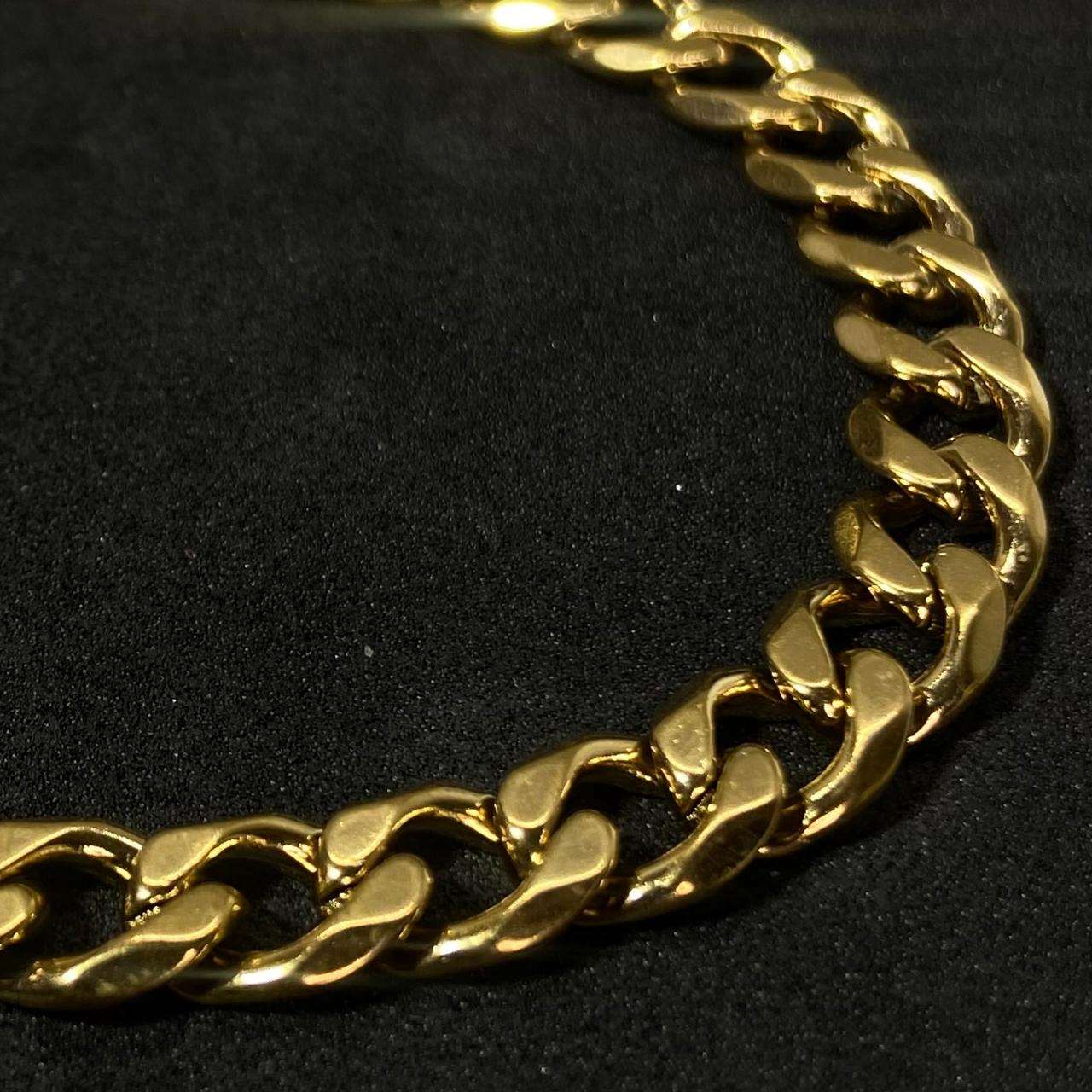 Cuban 18K Gold Plated Chain Bracelet