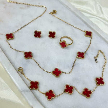 Red Clover Jewellery Set
