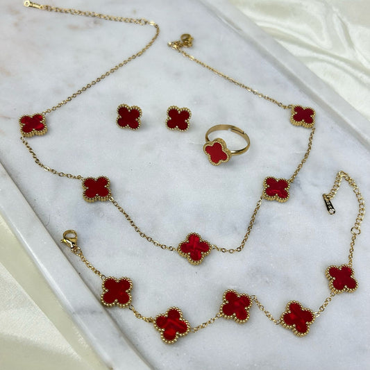 Red Clover Jewellery Set