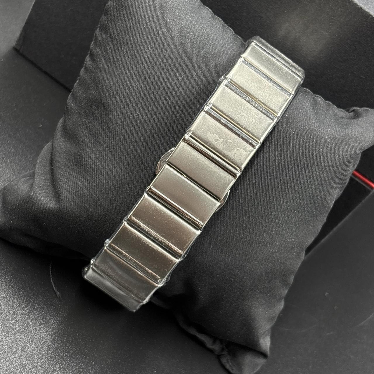 Omega Silver Green Dial Analog Watch