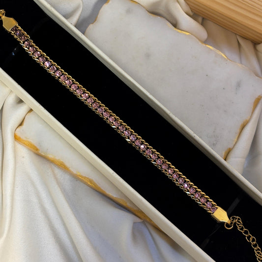 Selene Pink Chain Bracelet