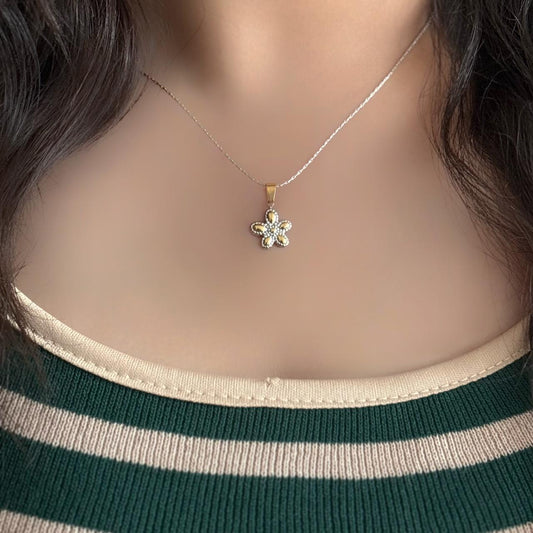 Calla Dual Tone Necklace