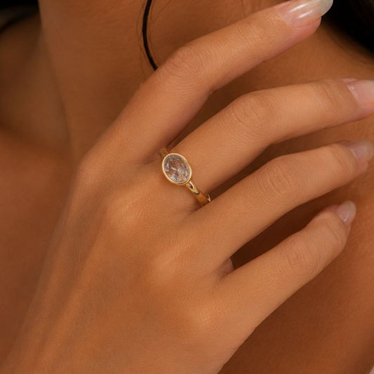 Opal Solitaire Ring