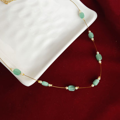 Turquoise Invisible Chain Necklace