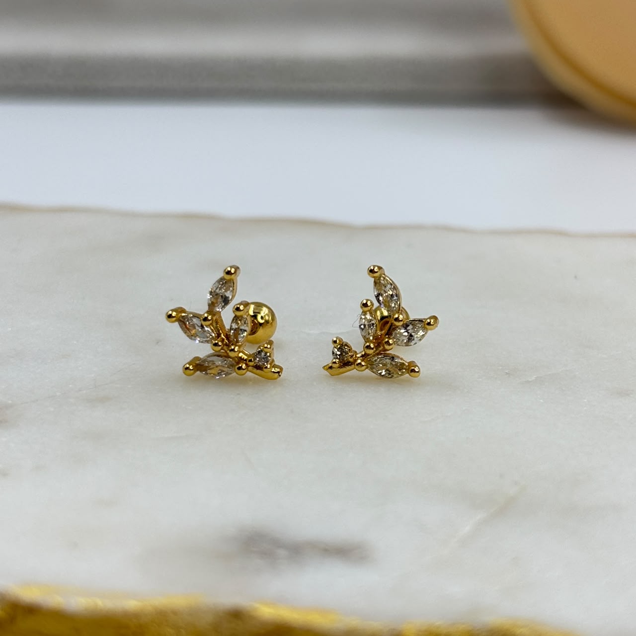 Leaflet Flatback Earrings