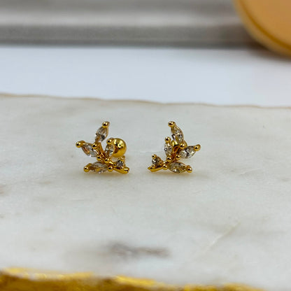 Leaflet Flatback Earrings