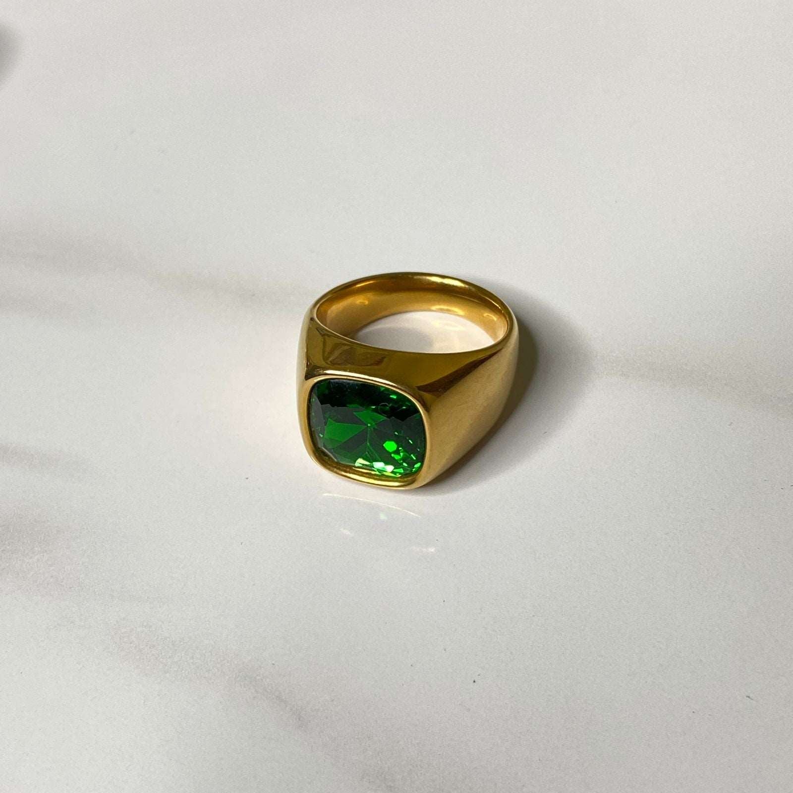 Emerald Alpha Ring