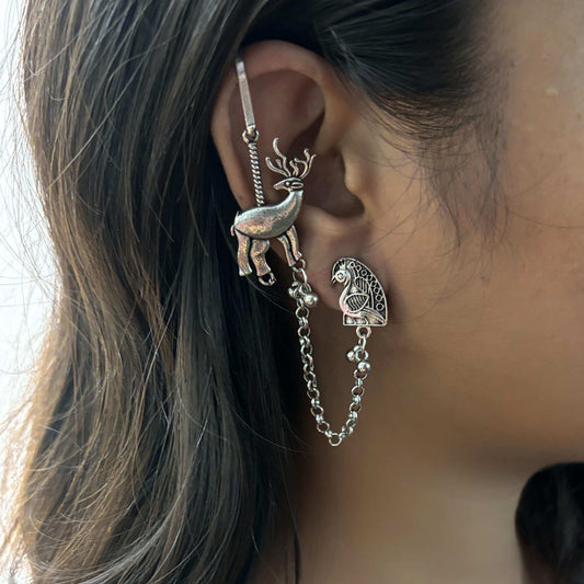 Hiran Chain Cuff Earrings