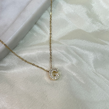 Studded Initial Necklaces