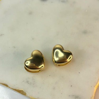 Bubble Heart Clip Earrings