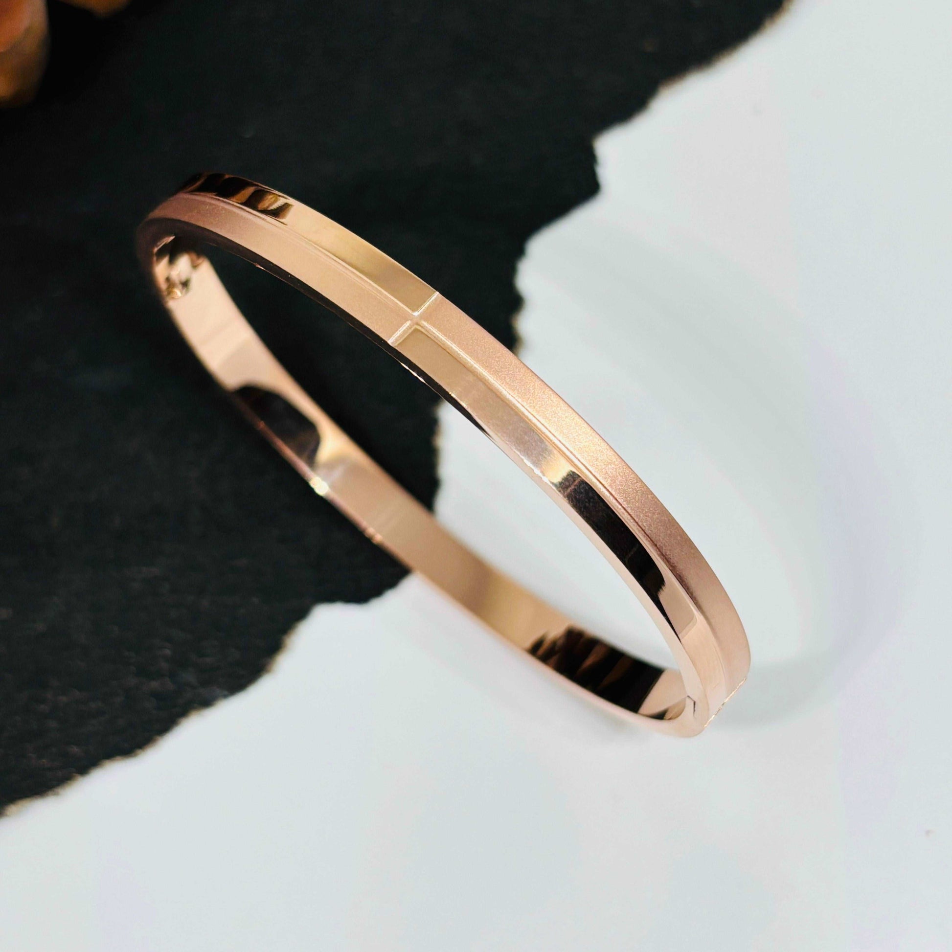 Zeus Rose Gold Men's Cuff Bracelet