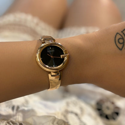 GCCI Rose Gold Black Watch