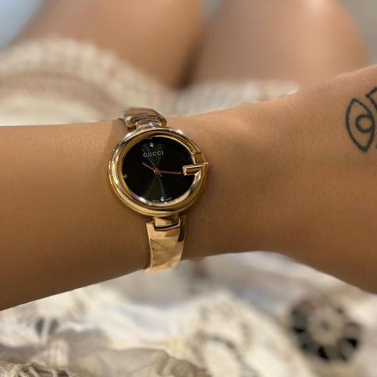 GCCI Rose Gold Black Watch