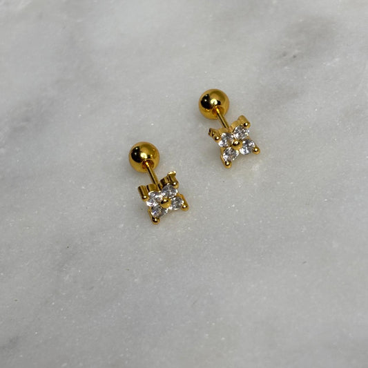 Quad Flatback Earrings