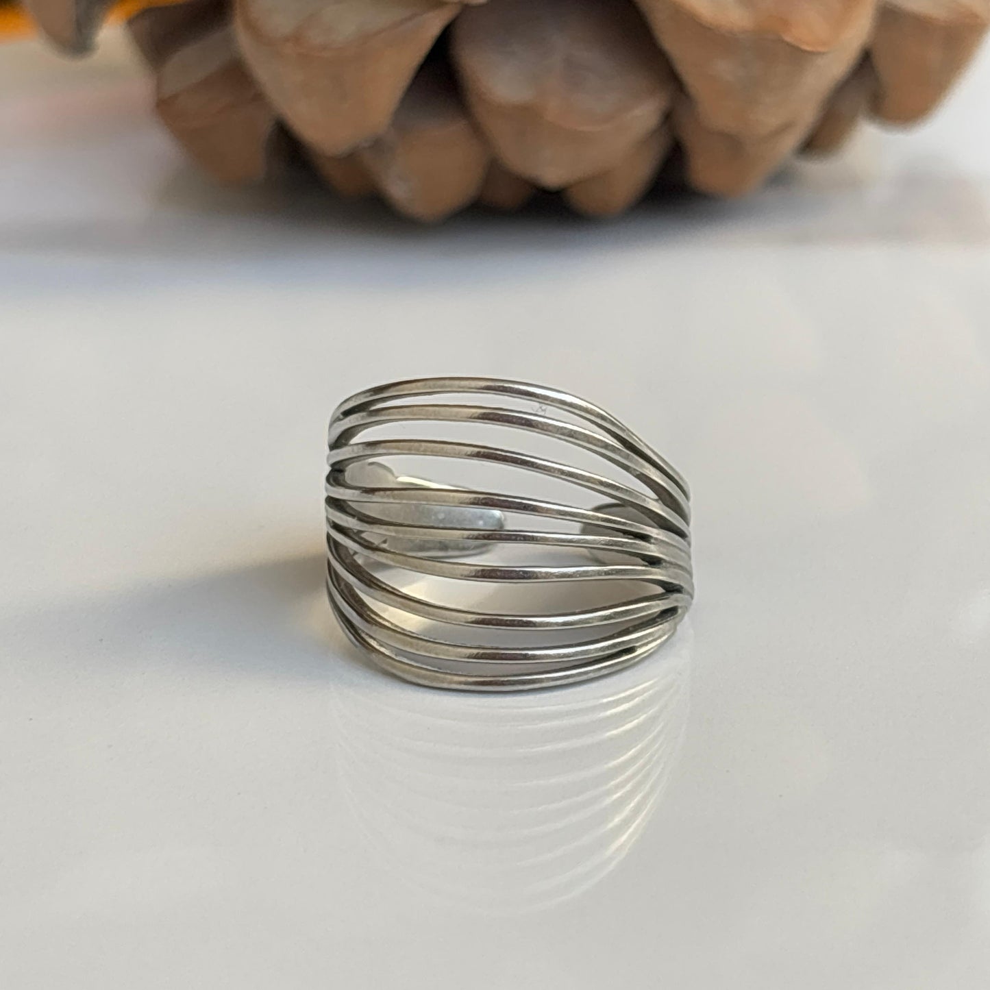 Flatter Silver Ring
