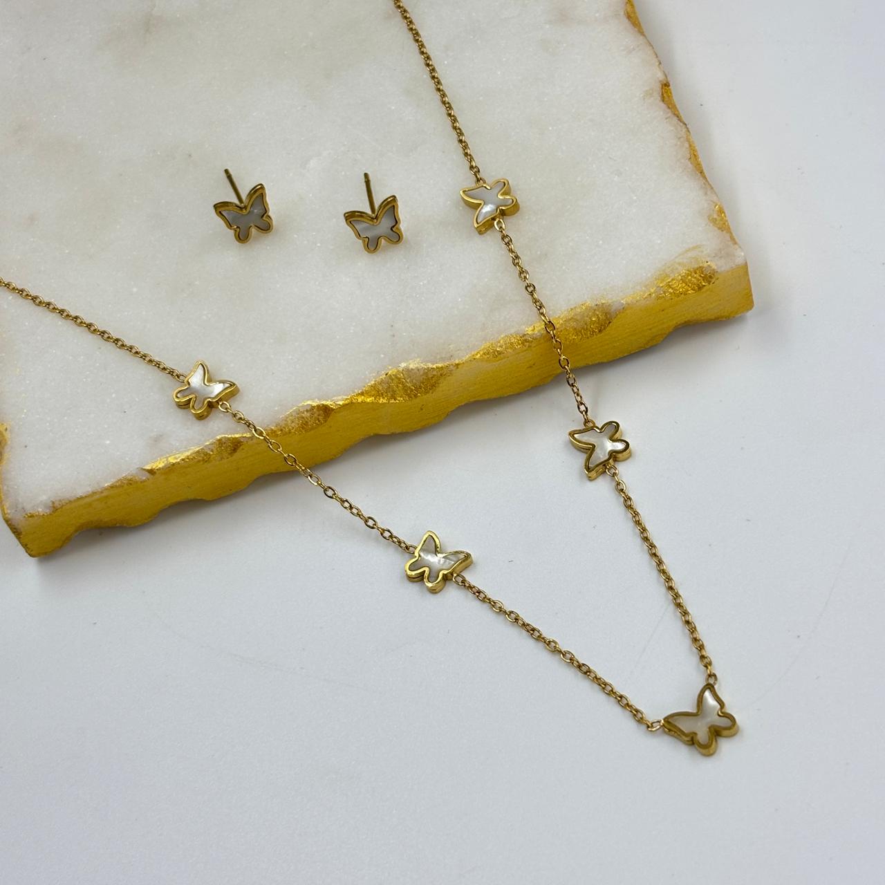 Flutter Glow Butterfly Jewellery Set