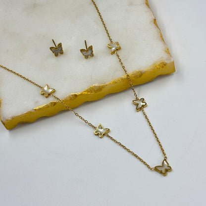 Flutter Glow Butterfly Jewellery Set