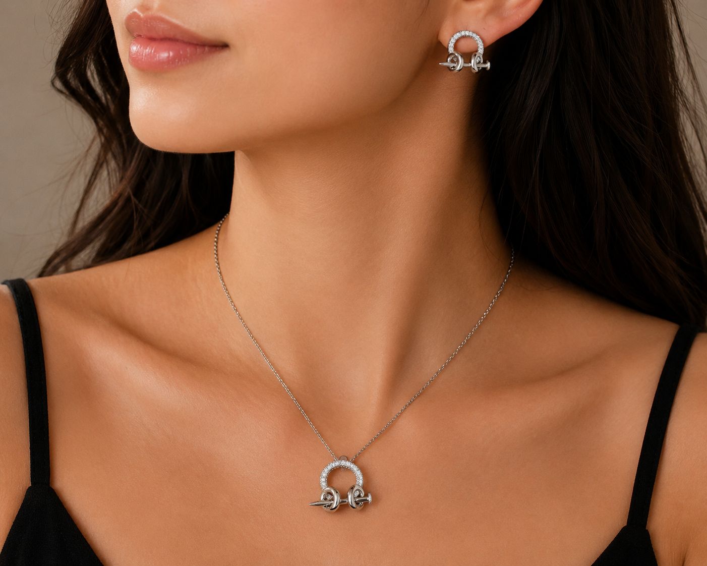 Luxe Knot Sparkle Jewellery Set