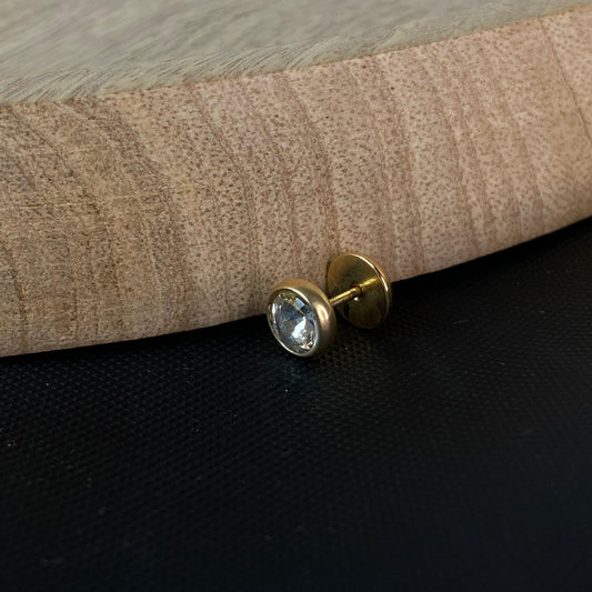 Bling Men's Gold Earring