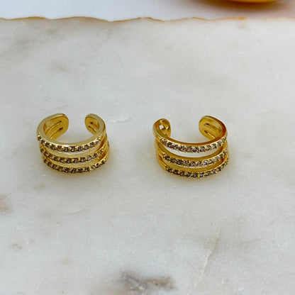 Studded Layered Earcuff Earrings