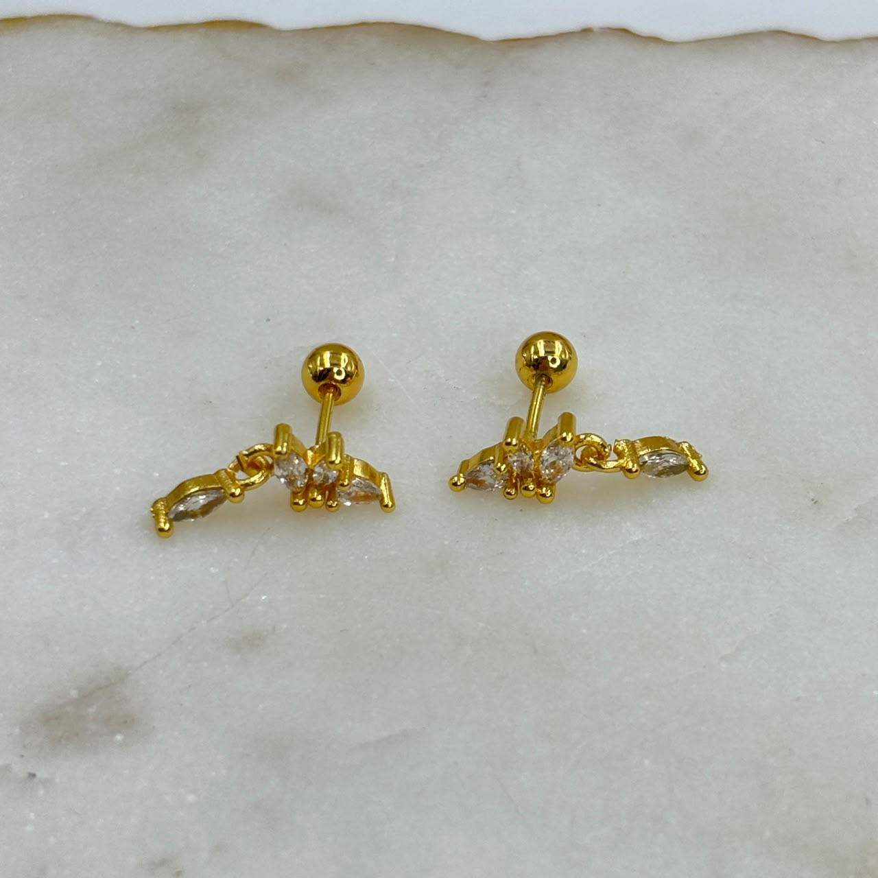 Tiny Flutter Flatback Earrings