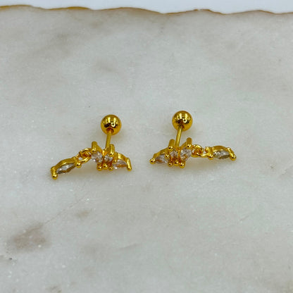 Tiny Flutter Flatback Earrings