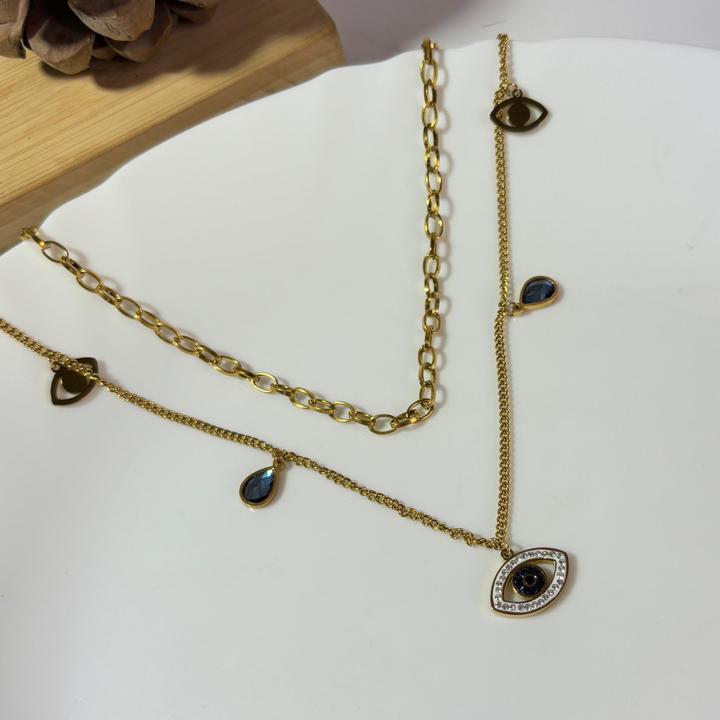 Layered Evil Eye Necklace