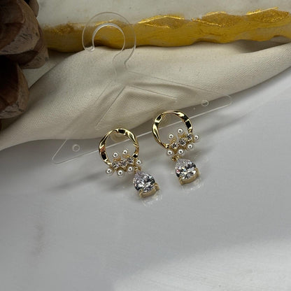 Pearlie Drop Minimal Earrings