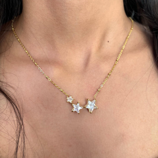 White Shooting Star Necklace