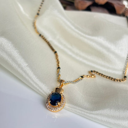 Blue Sapphire Mangalsutra