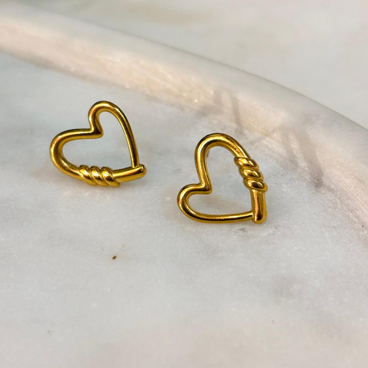 Heart Roped Earrings