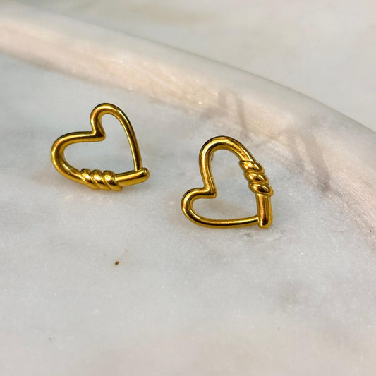 Heart Roped Earrings