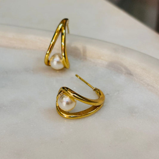 Pearl Wrap Earrings