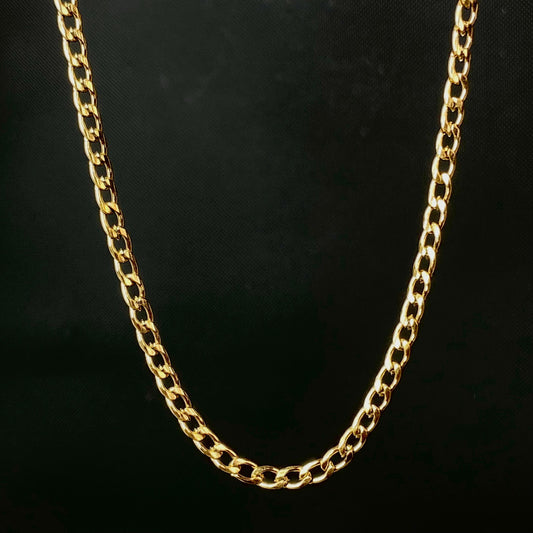 Cuban 18K Gold-Plated Men's Chain 4mm