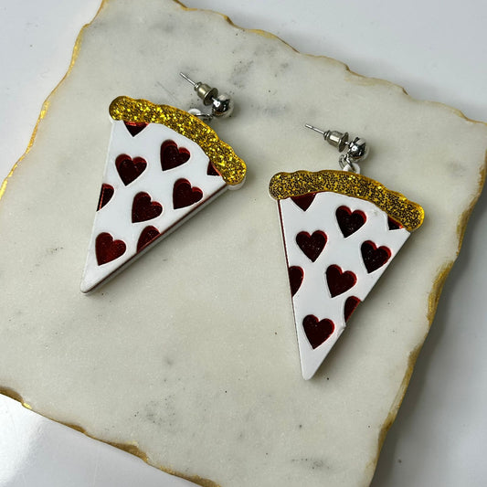 Heart pizza Earrings