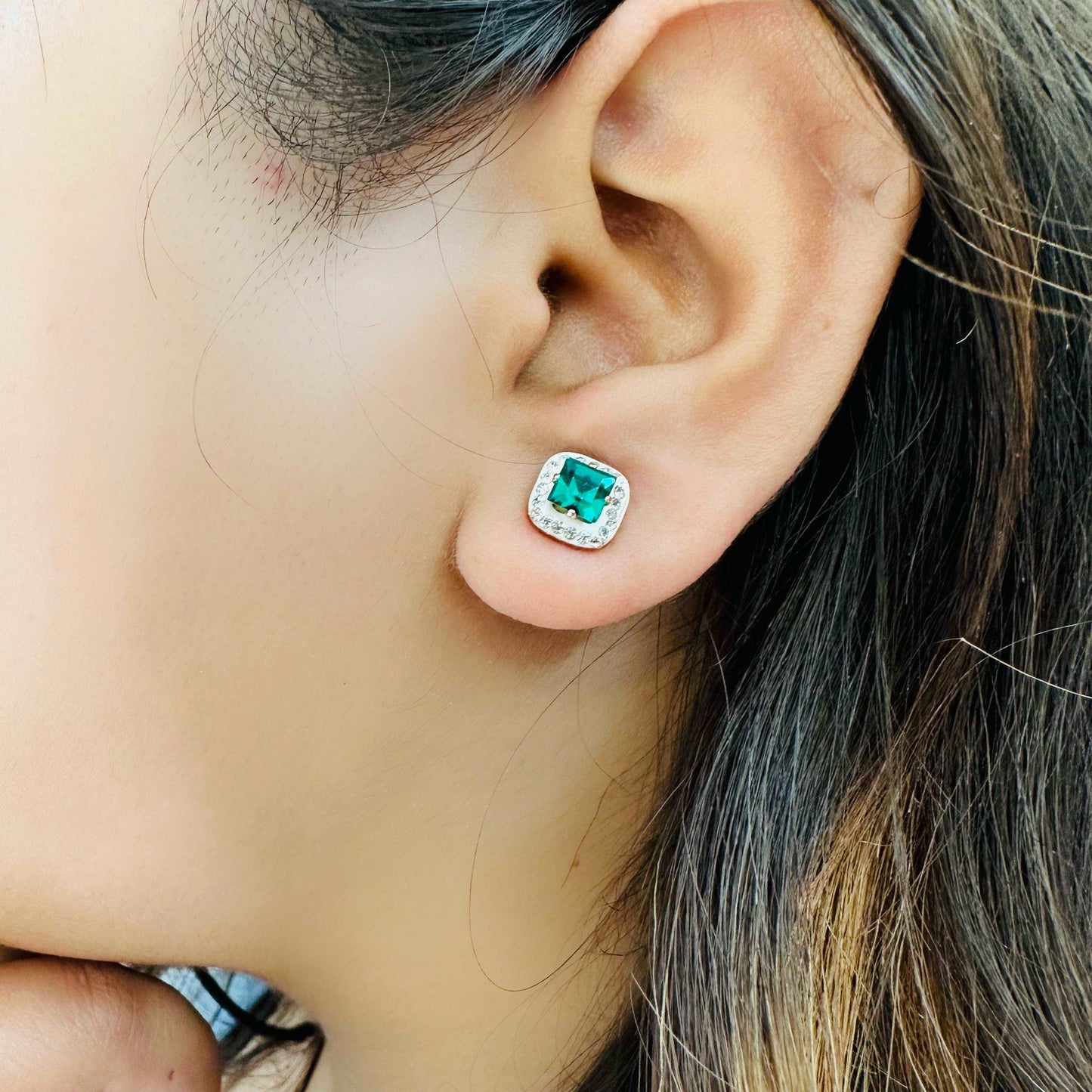 Emerald Mini Studs