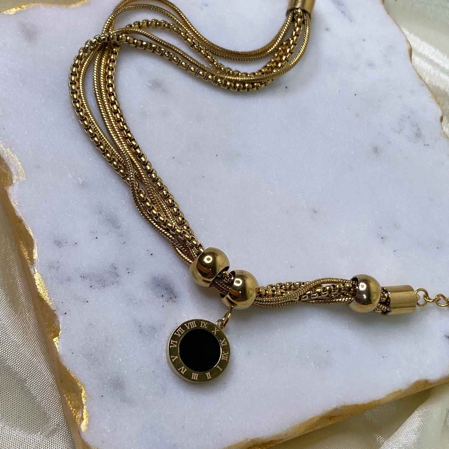 Chunky Roman Layered Bracelet