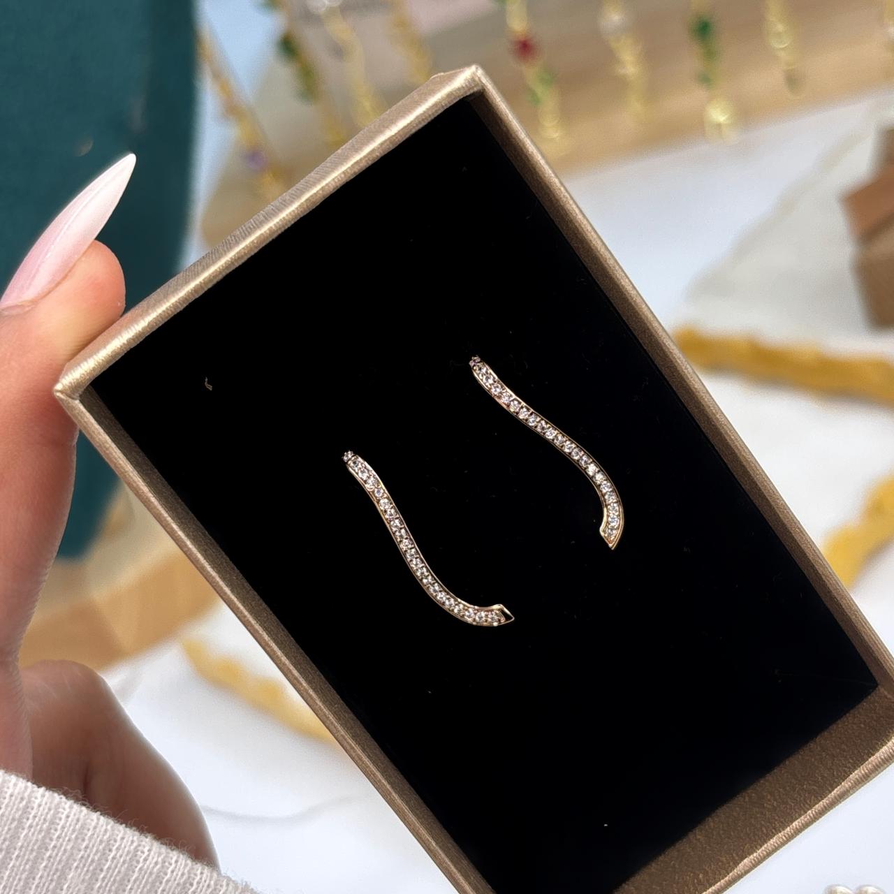 Sleek Wave Luxe Earrings