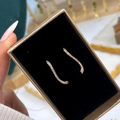 Sleek Wave Luxe Earrings