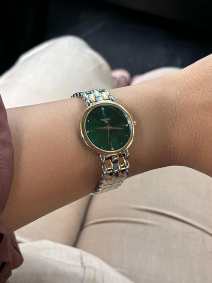 Tissot Dual Tone Emerald Watch