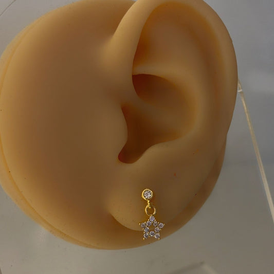 Star Charm Flatback Earrings