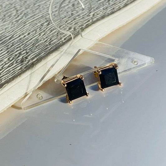 Black Rose Gold Solitaire Studs